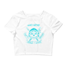 Load image into Gallery viewer, Pretty Girls Make Graves Women&#39;s Crop Top - Turquoise
